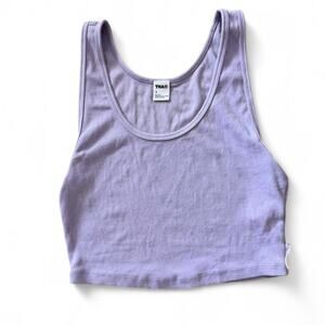 TNA Lavender Ribbed Crop Tank
